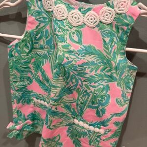 Lilly Pulitzer 18-24 Month Green and Pink Dress with Tags